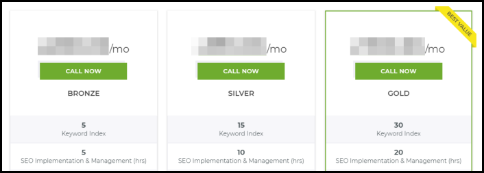 Managed SEO Available plans